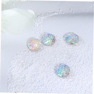 Стрази з смоли COHEALI круглі райдужні, багатогранні, глянцеві, з плоскою задньою частиною для DIY прикрас, одягу, сумок, 50 шт. synthetic.ua - Фото 1