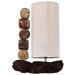 Настільна лампа GURU SHOP Sibuni з корча і бавовни 40 x 30 x 17 см synthetic.ua - Фото 1