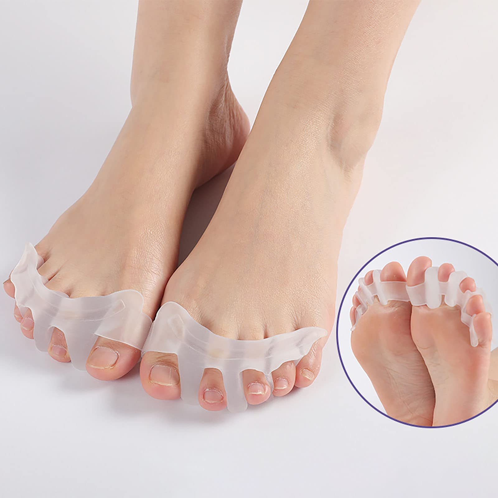 Гелевой разделитель для пальцев ног Ортопедическая шина для лечения вальгусной деформации большого пальца стопы, фото №4