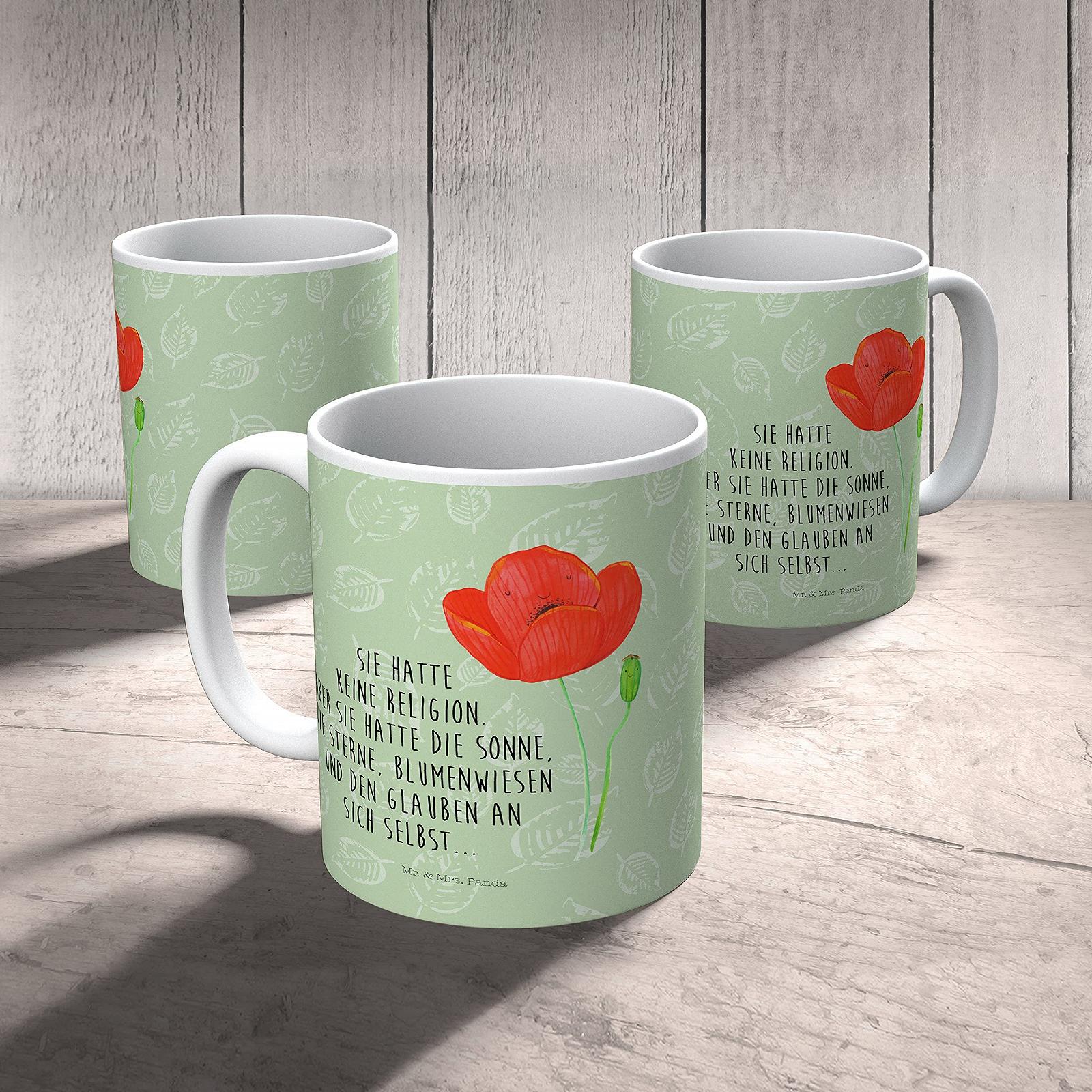 Детская кружка Mr. & Mrs. Panda Цветок Мак Вера Религия Любовь к природе Сад, фото №4