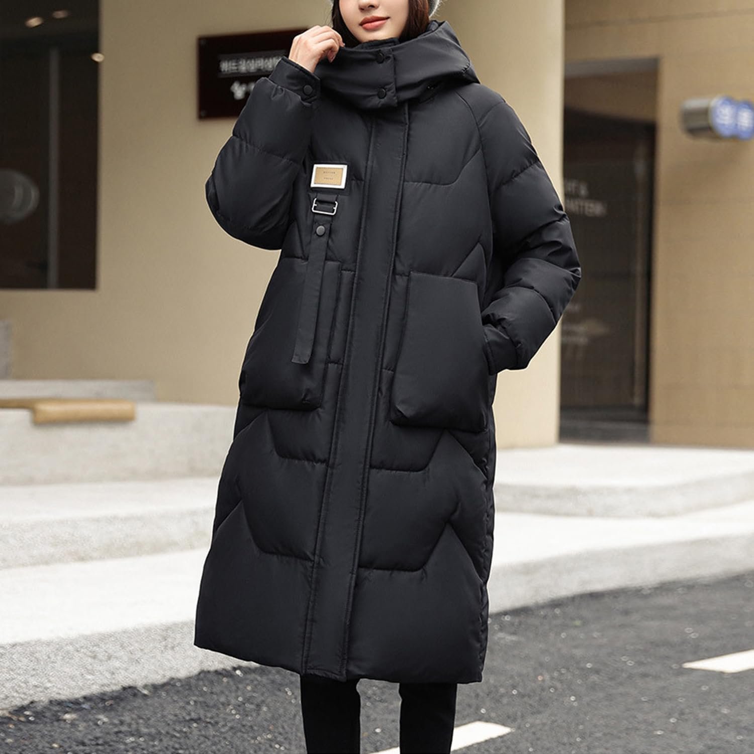 Женская зимняя длинная куртка Petalum стеганая теплая, фото №2