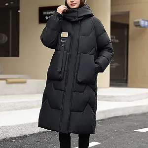 Жіноча зимова довга куртка Petalum стьобана тепла synthetic.ua - Фото 1