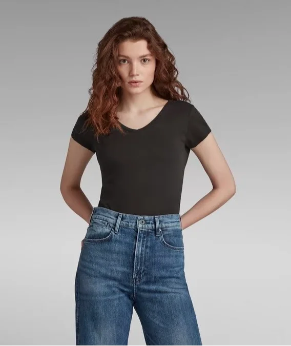 Жіноча футболка G-Star RAW Eyben Slim V-Neck T-Shirt - M, фото №1