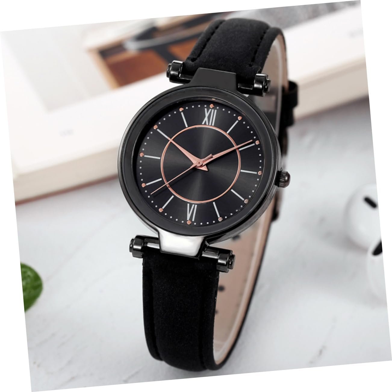 Кварцовий годинник Healvian 2St", жіночий, повсякденний, з імітацією шкіряного ремінця, фото №3