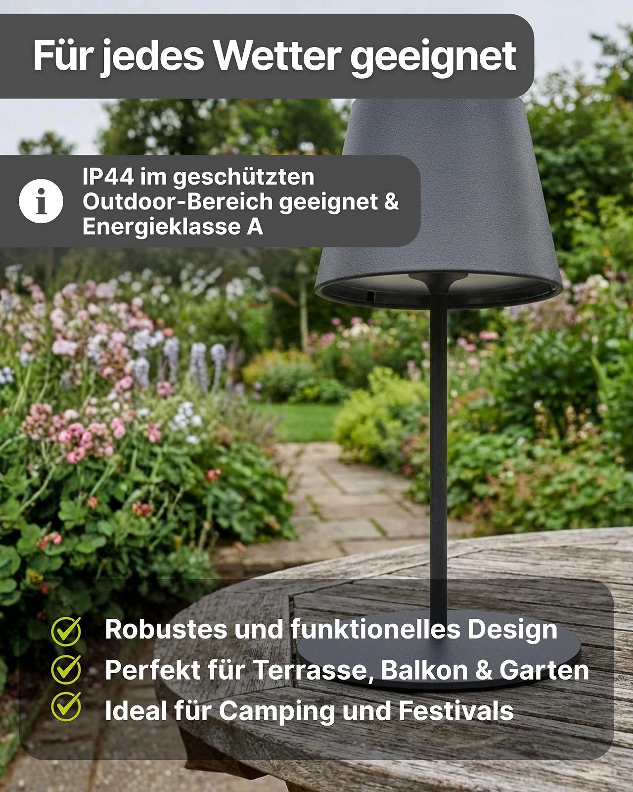 Настільна лампа SCHWAIGER 2-in-1 RGB LED Touch USB-C IP44 Антрацит, фото №5