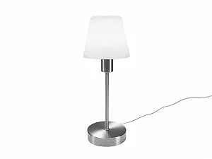 Настільна лампа meineWunschleuchte Classic Touch Dimmer Скляний абажур Опаловий білий/Матовий нікель - Фото 1