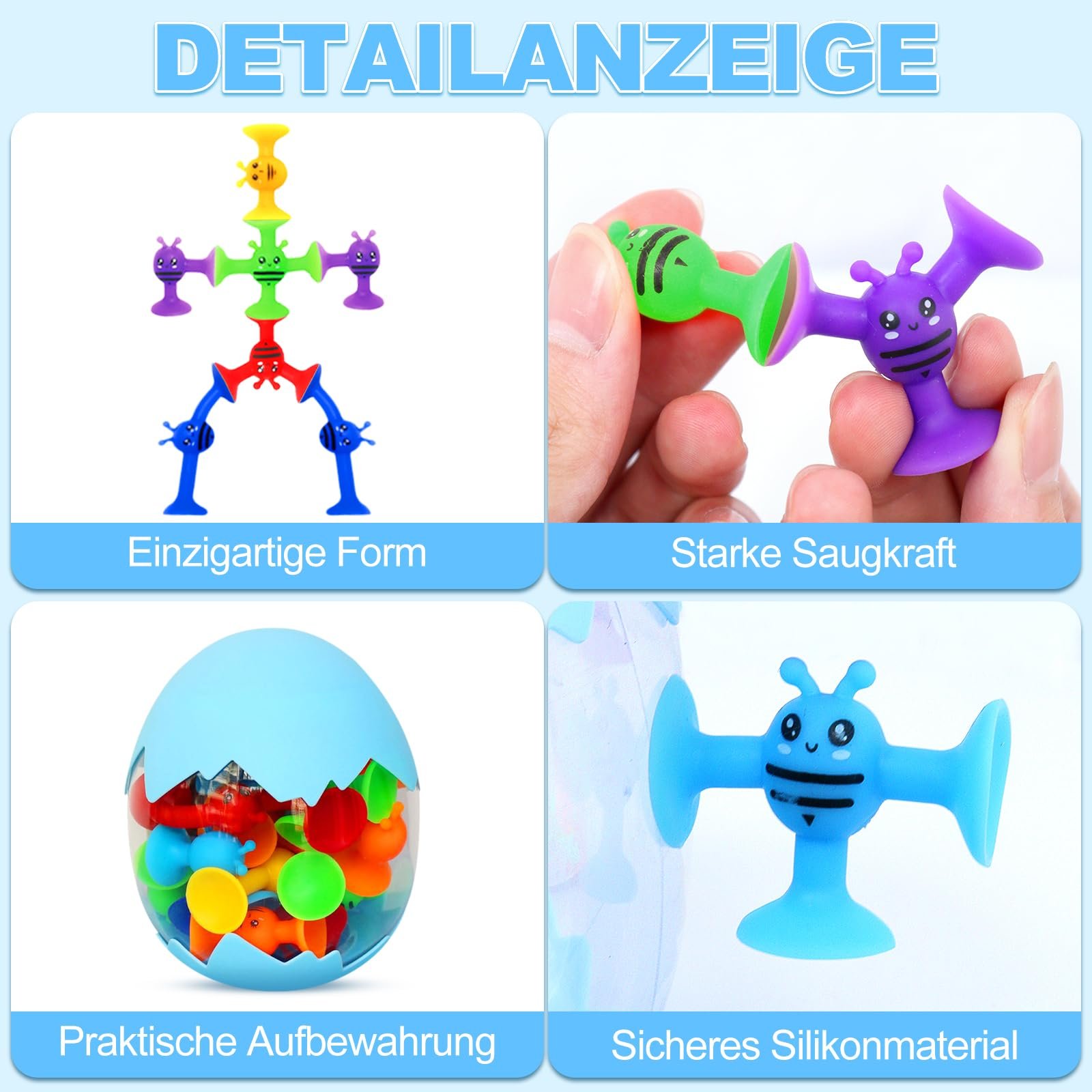 Іграшка на присосках Дитяча 30 штук Силіконова, фото №5