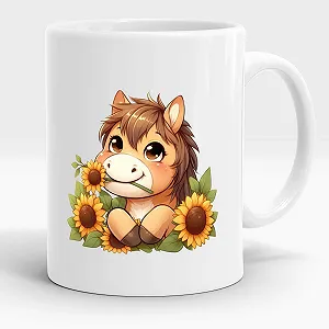 Детская забавная чашка Лошадь - Фото 1