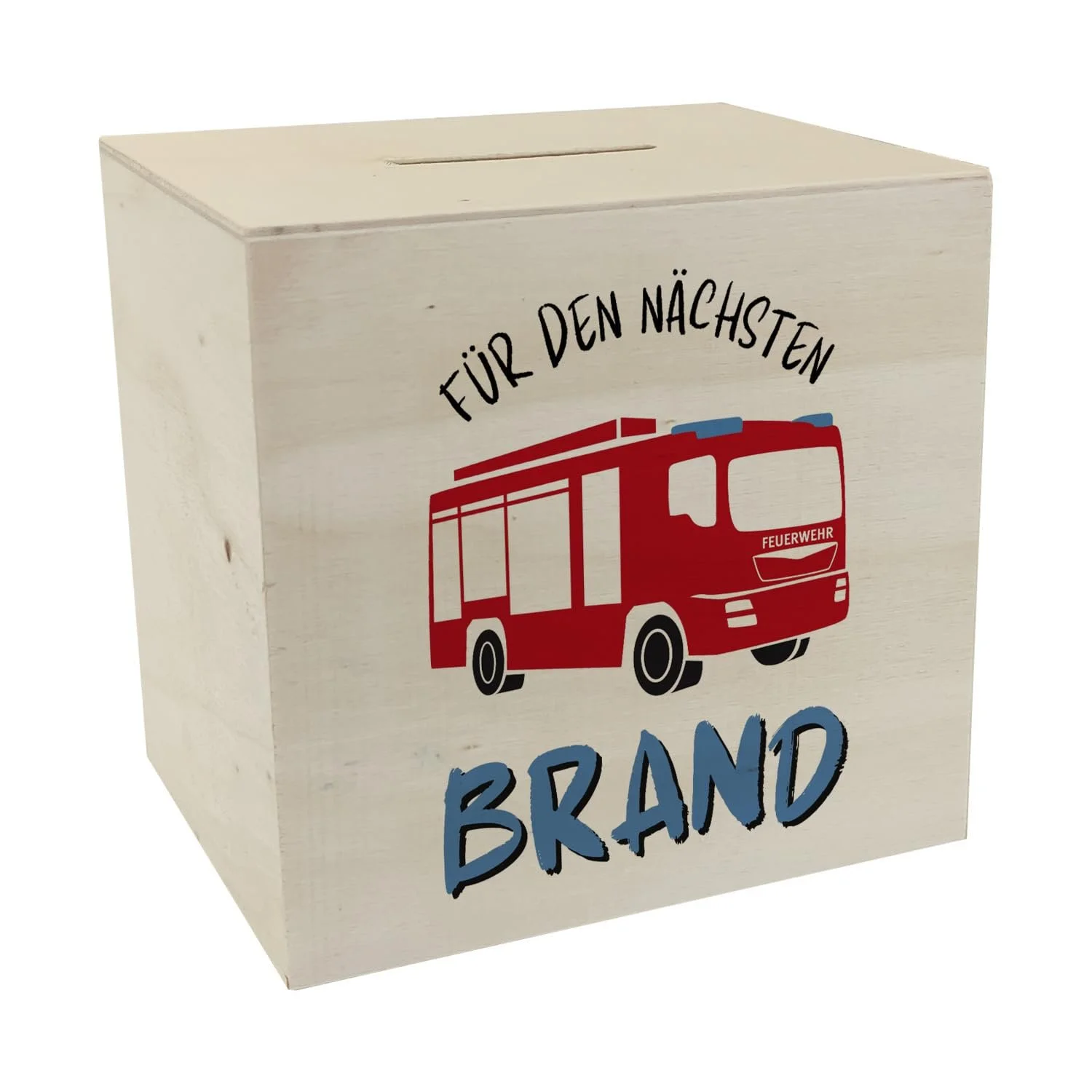 Скарбничка Пожежна машина Дерев'яна Für den nächsten Brand 112, фото №1