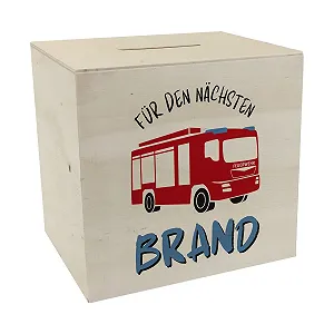 Скарбничка Пожежна машина Дерев'яна Für den nächsten Brand 112 - Фото 1