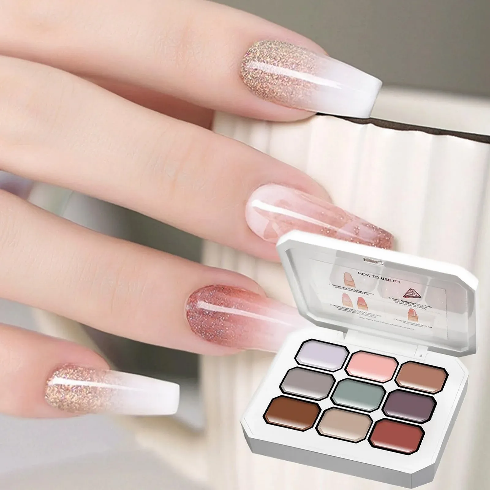 Гель-лак - Набор - 12 цветов Твердый гель-лак - Набор, устойчивый к сколам цвет для маникюра | Включает спонж и металлический захват для градиентного искусства, салонного качества - Дизайн ногтей для взрослых, девушек, фото №3 Гель-лак - Набор - 12 цветов Твердый гель-лак - Набор, устойчивый к сколам цвет для маникюра | Включает спонж и металлический захват для градиентного искусства, салонного качества - Дизайн ногтей для взрослых, девушек, фото №3