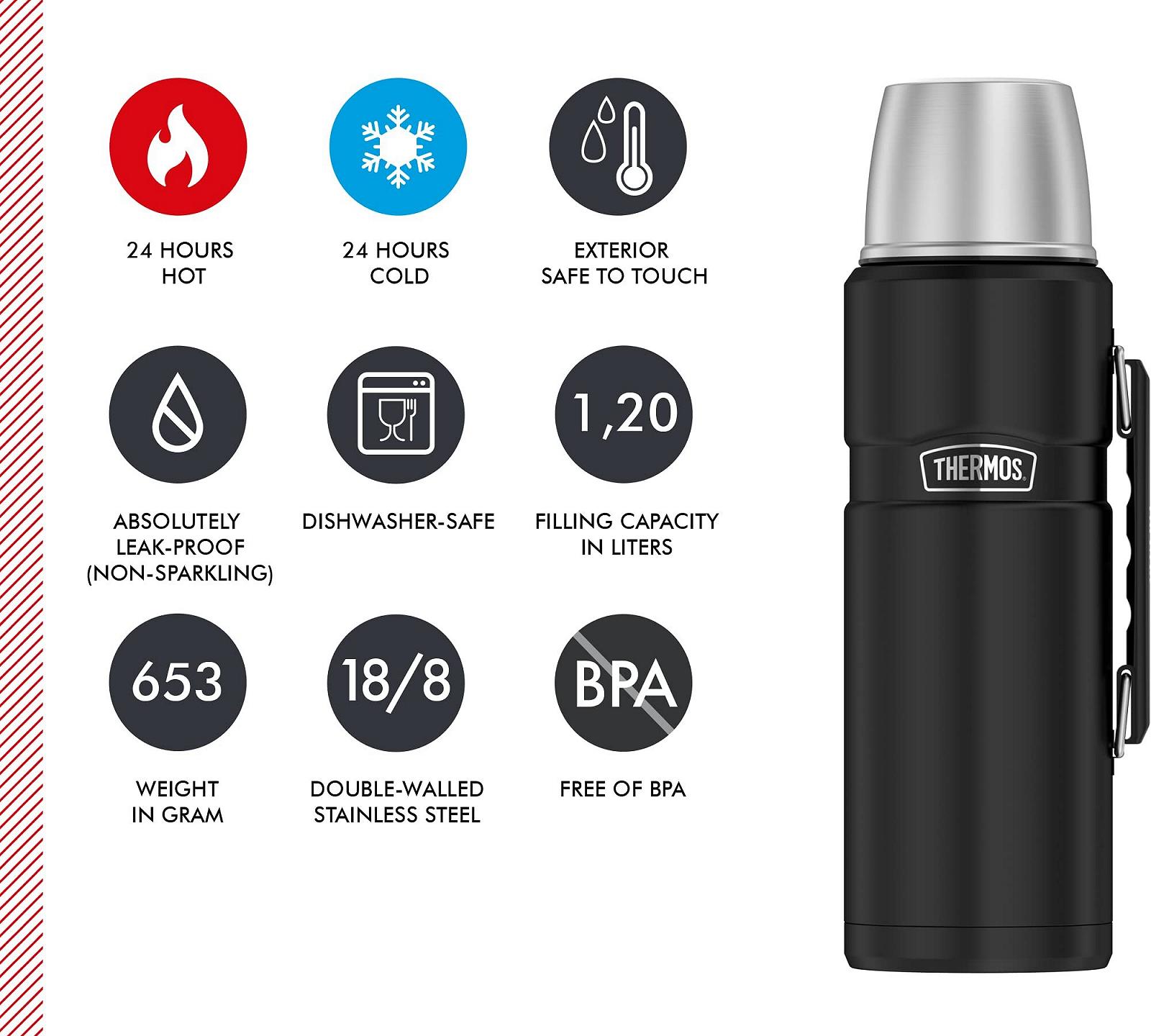 Термос Thermos Stainless King 1,2 л, фото №5 Термос Thermos Stainless King 1,2 л, фото №5