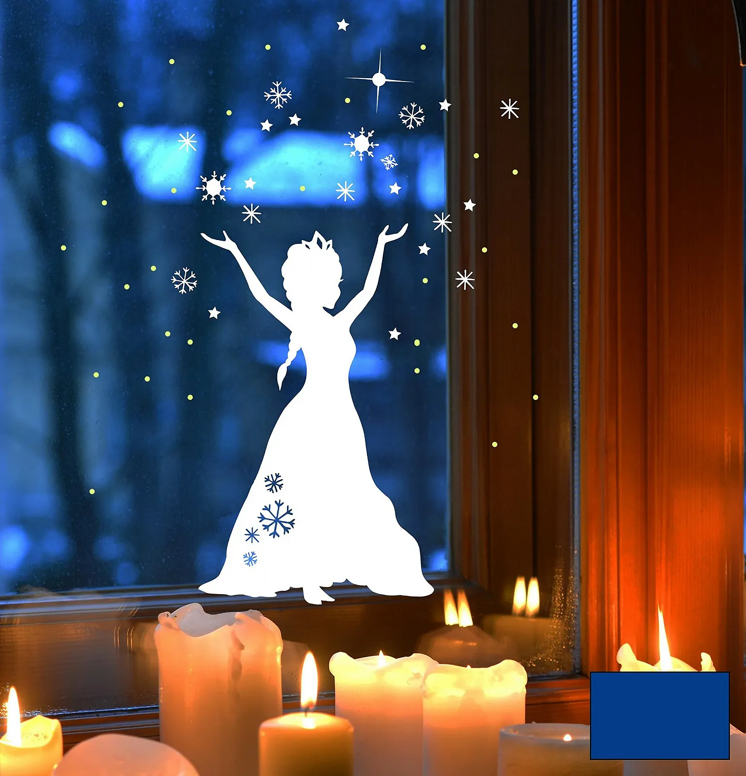 Наклейка на вікно Snow Queen Princess Snow M1678 M Блакитний, фото №1 Наклейка на вікно Snow Queen Princess Snow M1678 M Блакитний, фото №1