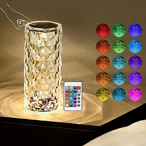 Настольная лампа Lunartec LED Crystal Battery Touch RGBW 2000mAh Rose - Фото 1