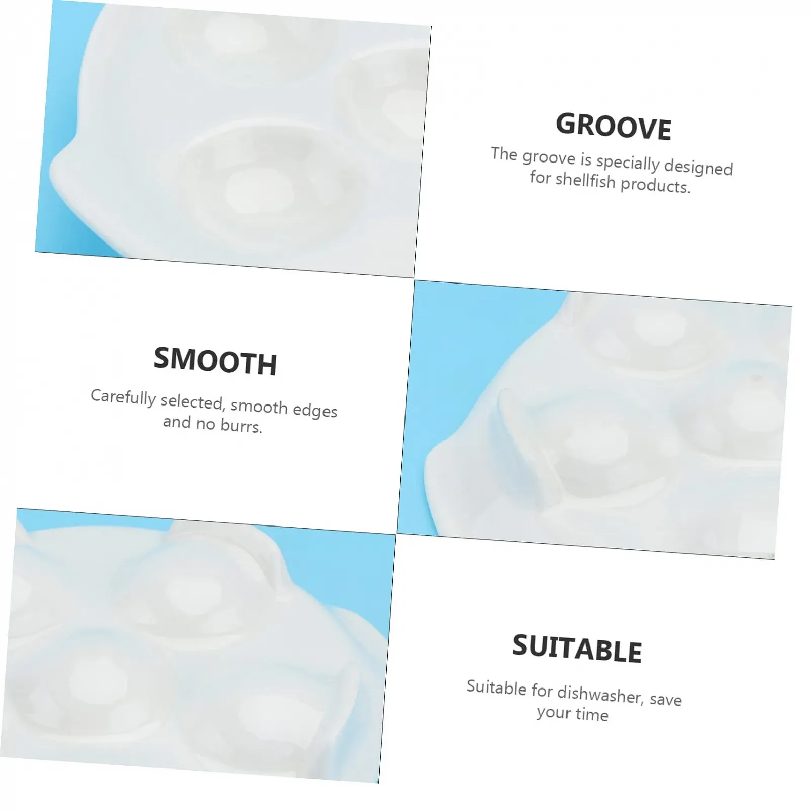 Форма для запекания улиток керамическая на 6 отверстий белая 1 шт., фото №3