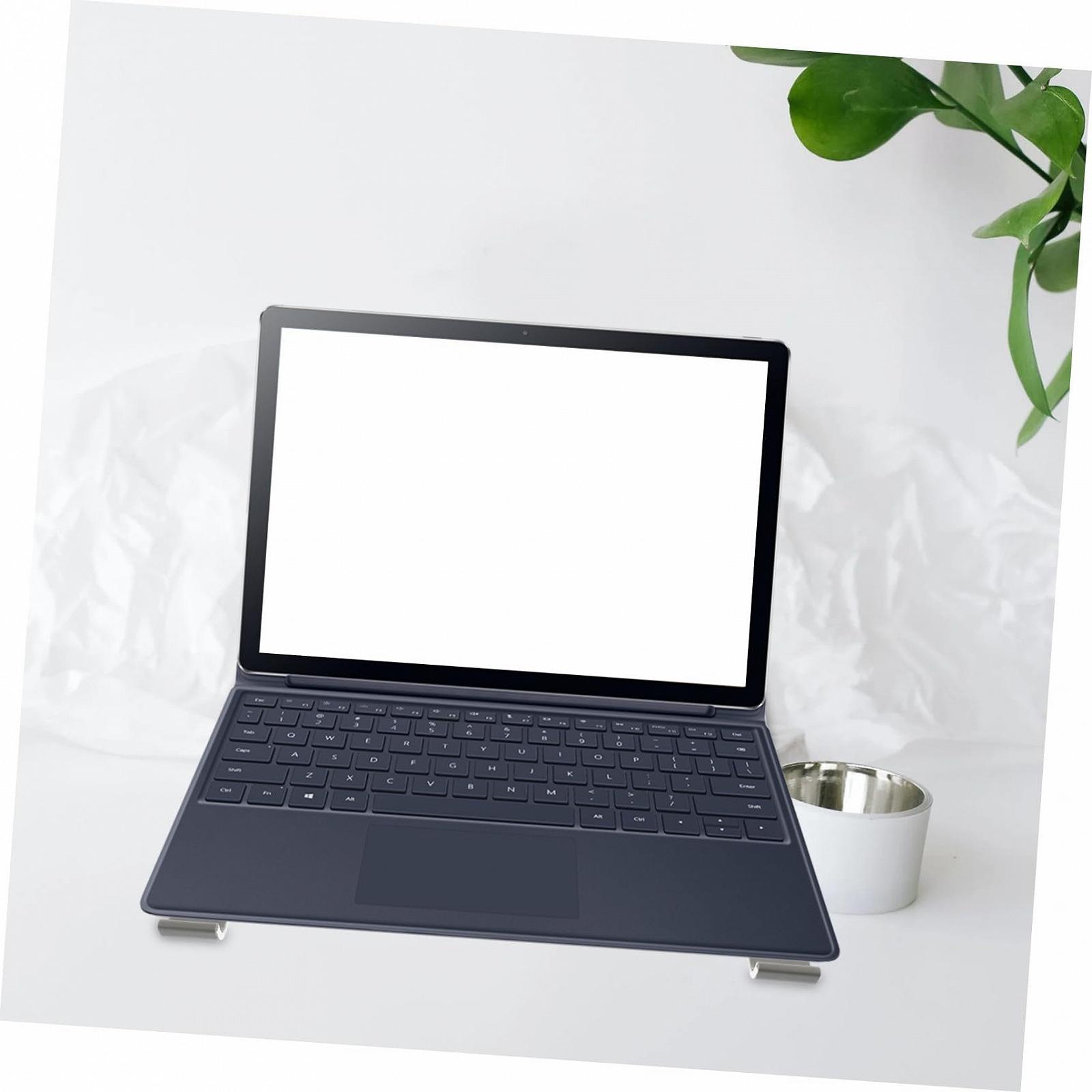 Подставка для ноутбука Sewroro Алюминиевая Настольная Подставка-Держатель с Нескользящей Силиконовой Защитой Легкая Стабильная Подставка для Ноутбука с Теплоотдачей для ПК и Планшета Серебряная, фото №5