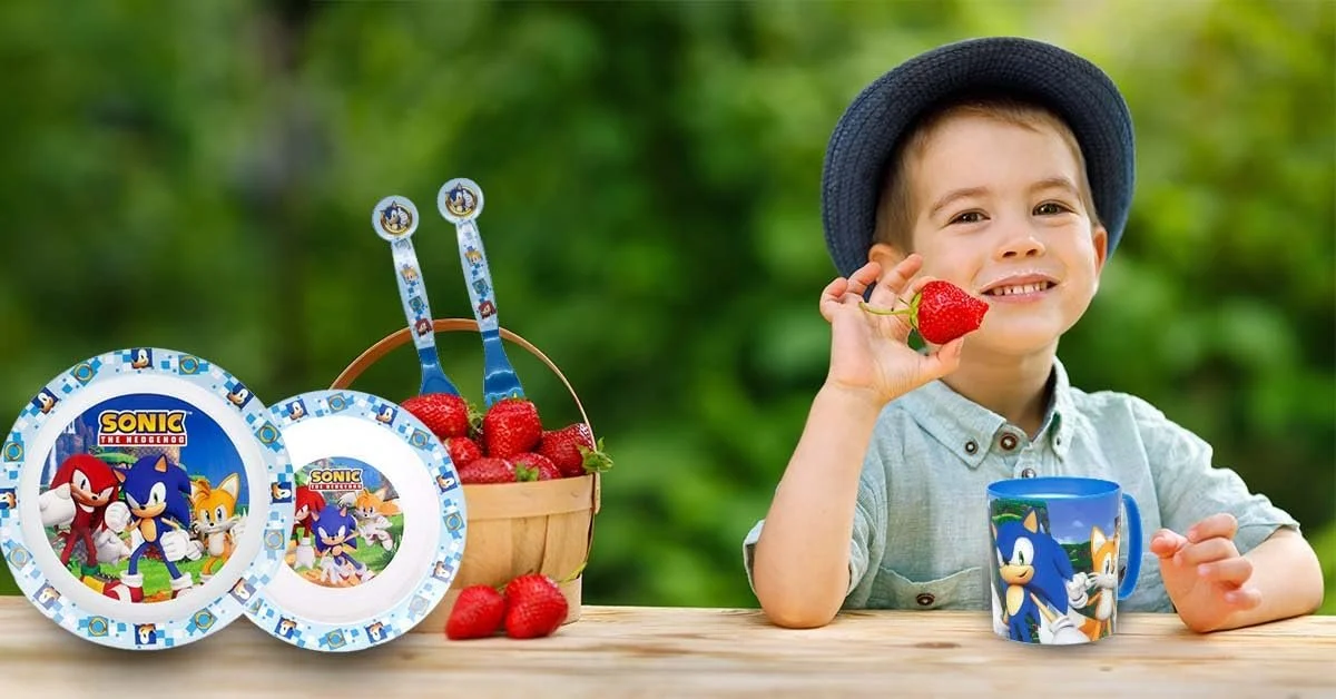 Набор детской посуды Sorrisini Sonic: тарелка, миска для каши, чашка 350 мл, детские столовые приборы, фото №11 Набор детской посуды Sorrisini Sonic: тарелка, миска для каши, чашка 350 мл, детские столовые приборы, фото №11