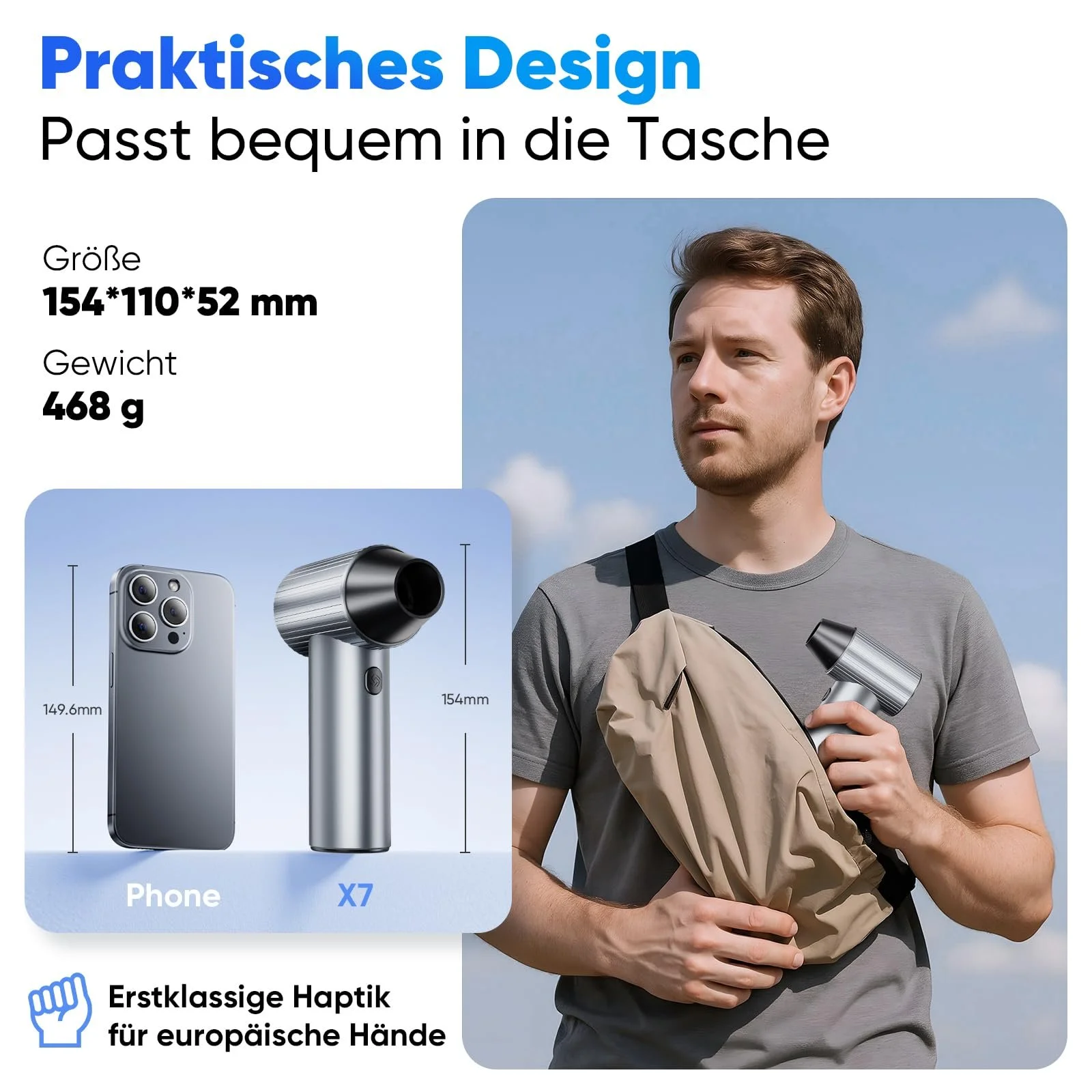 Електричний очищувач повітря SALCAR X7 3 швидкості 90,000 RPM 240W, фото №6