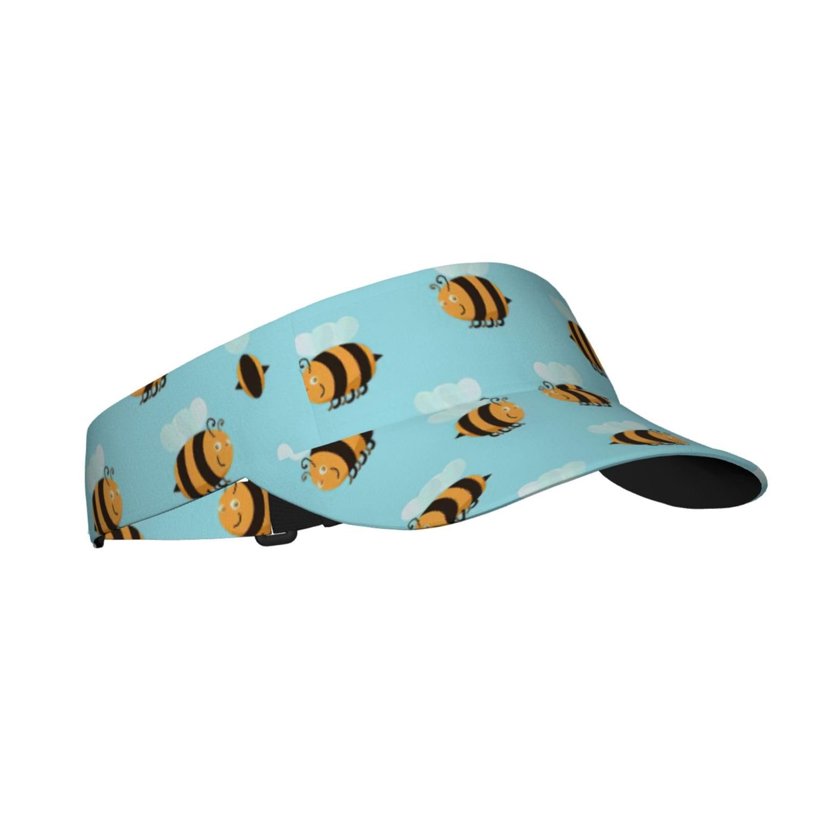 Козирок від сонця спортивний унісекс з принтом бджілок, фото №2