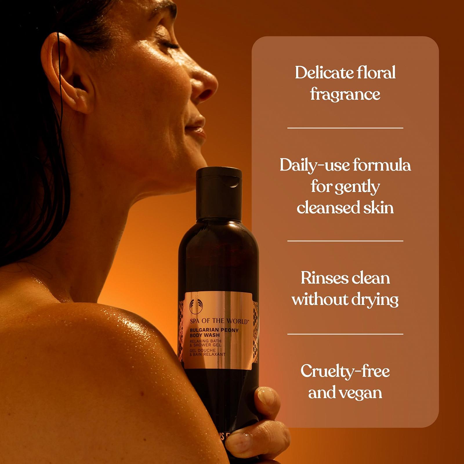 Гель для душу The Body Shop Spa of the World Bulgarian Peony з екстрактом свіжої півонії веганський, 250 мл, фото №5