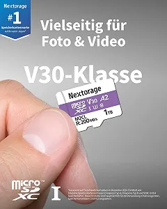 Карта пам'яті Nextorage M2CL microSDXC 1 ТБ 200 МБ/с V30 U3 A2 NX-M2CL1TB - Фото 1