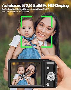 Цифровой фотоаппарат 4K 50MP Автофокус 32GB SD-карта 2,8-дюймовый экран HUD 16-кратный цифровой зум 1 Батарея Черный synthetic.ua - Фото 1