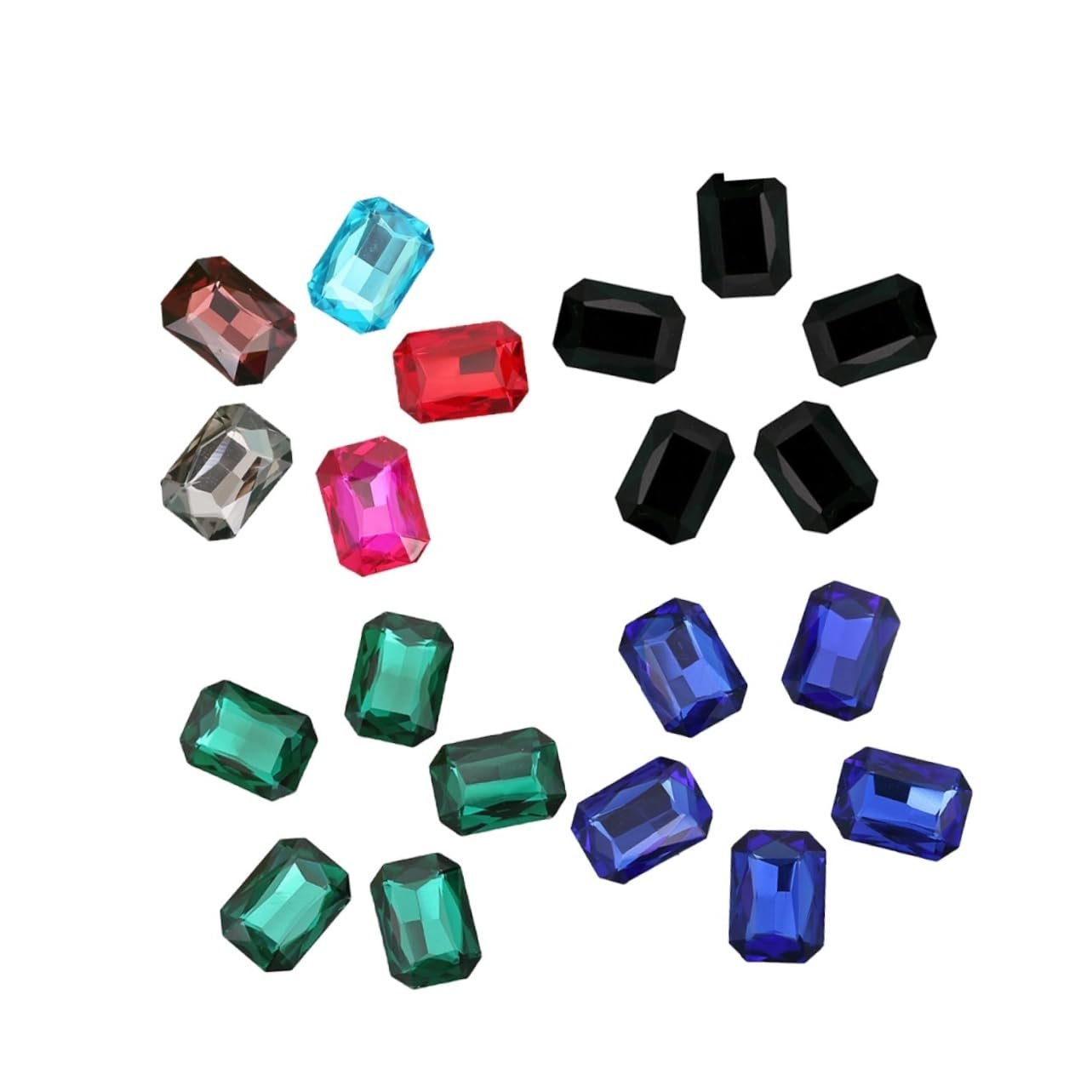 Стразы Восьмиугольные Разноцветные 50 шт., фото №3