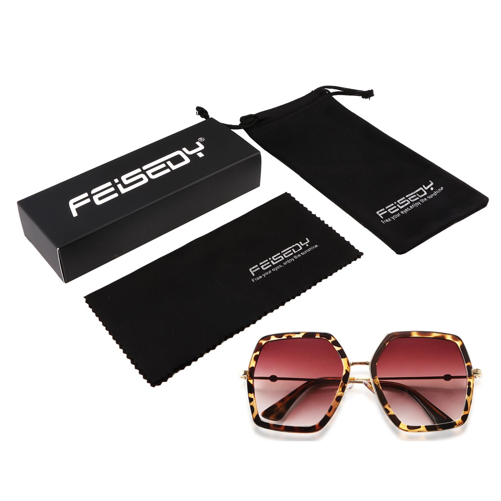 Сонцезахисні окуляри FEISEDY Шестикутні Ретро Геометричні B2503, фото №6