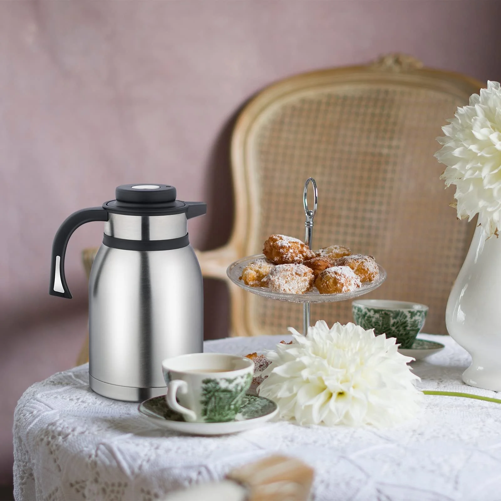 Термос-кавник 2 л, Нержавіюча сталь, Кавник з подвійною вакуумною ізоляцією, фото №7