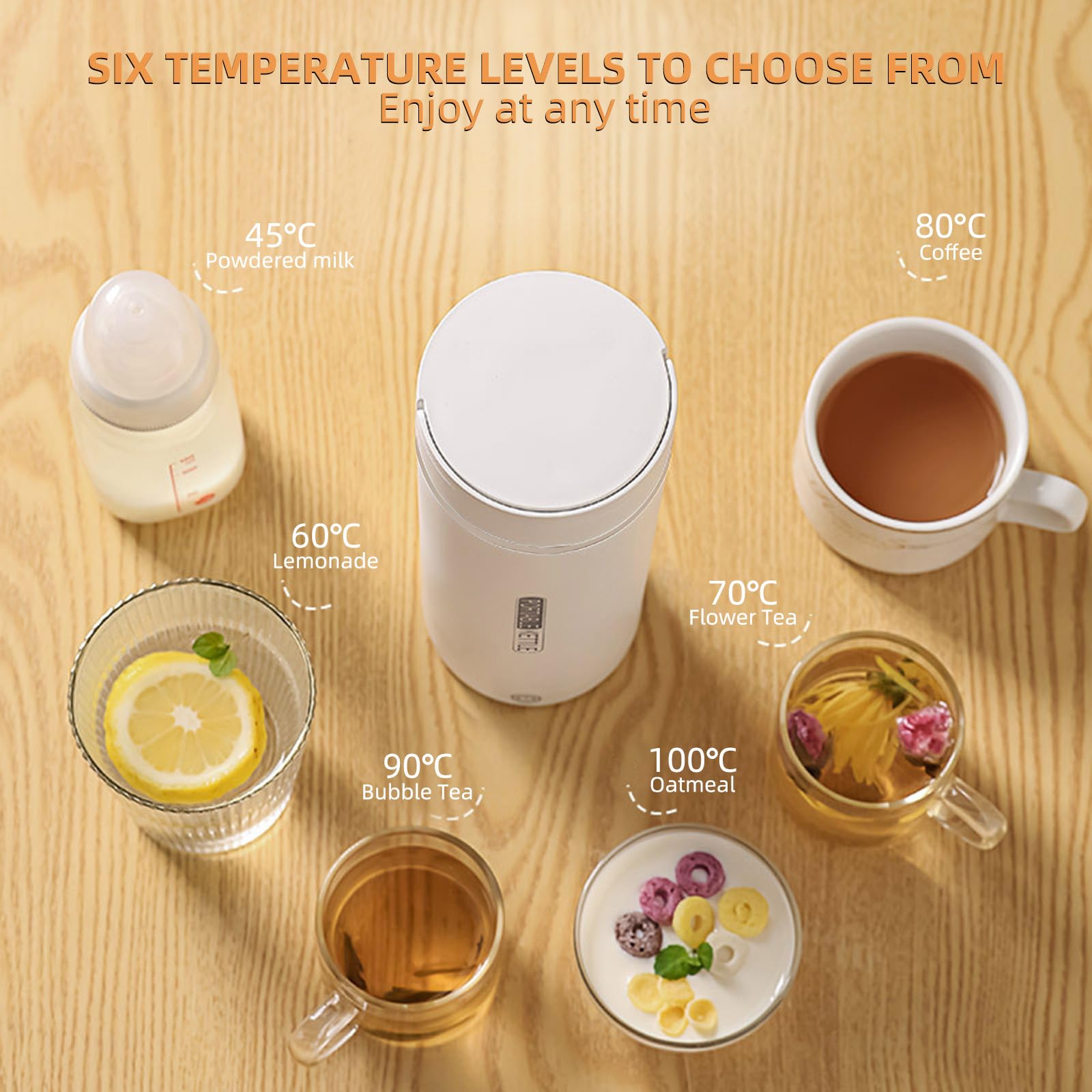 Електрочайник Travel Kettle Small Mini Автоматичне вимкнення Для кемпінгу, чаю, кави, фото №6