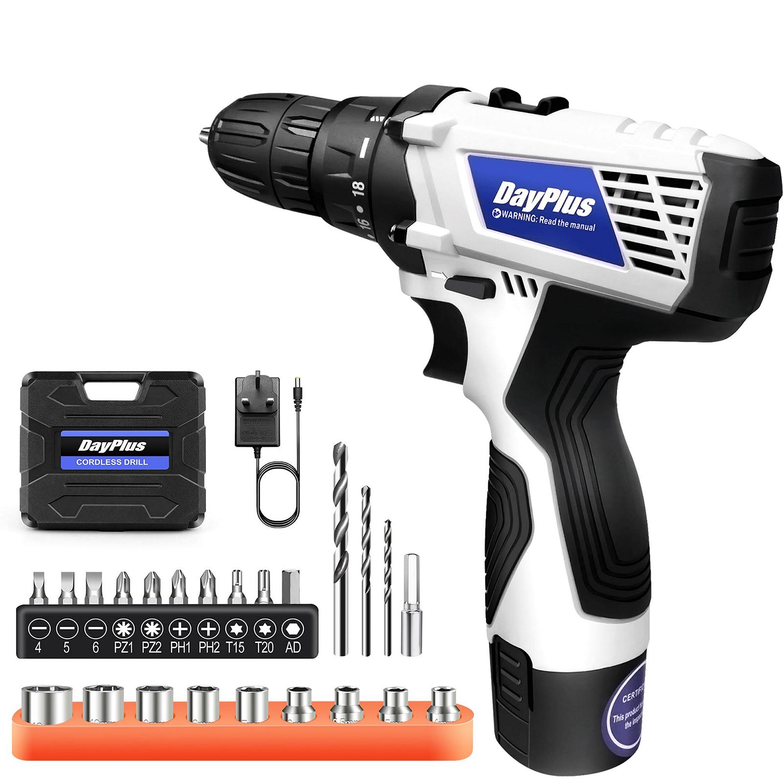 Комплект шурупокрут Cordless 12 В 45 Н·м 1300 мАг, 2 швидкості Макс. 1400 об/хв, патрон 3/8 дюйма, 18+1 крутний момент, з 23 аксесуарами, фото №1 Комплект шурупокрут Cordless 12 В 45 Н·м 1300 мАг, 2 швидкості Макс. 1400 об/хв, патрон 3/8 дюйма, 18+1 крутний момент, з 23 аксесуарами, фото №1