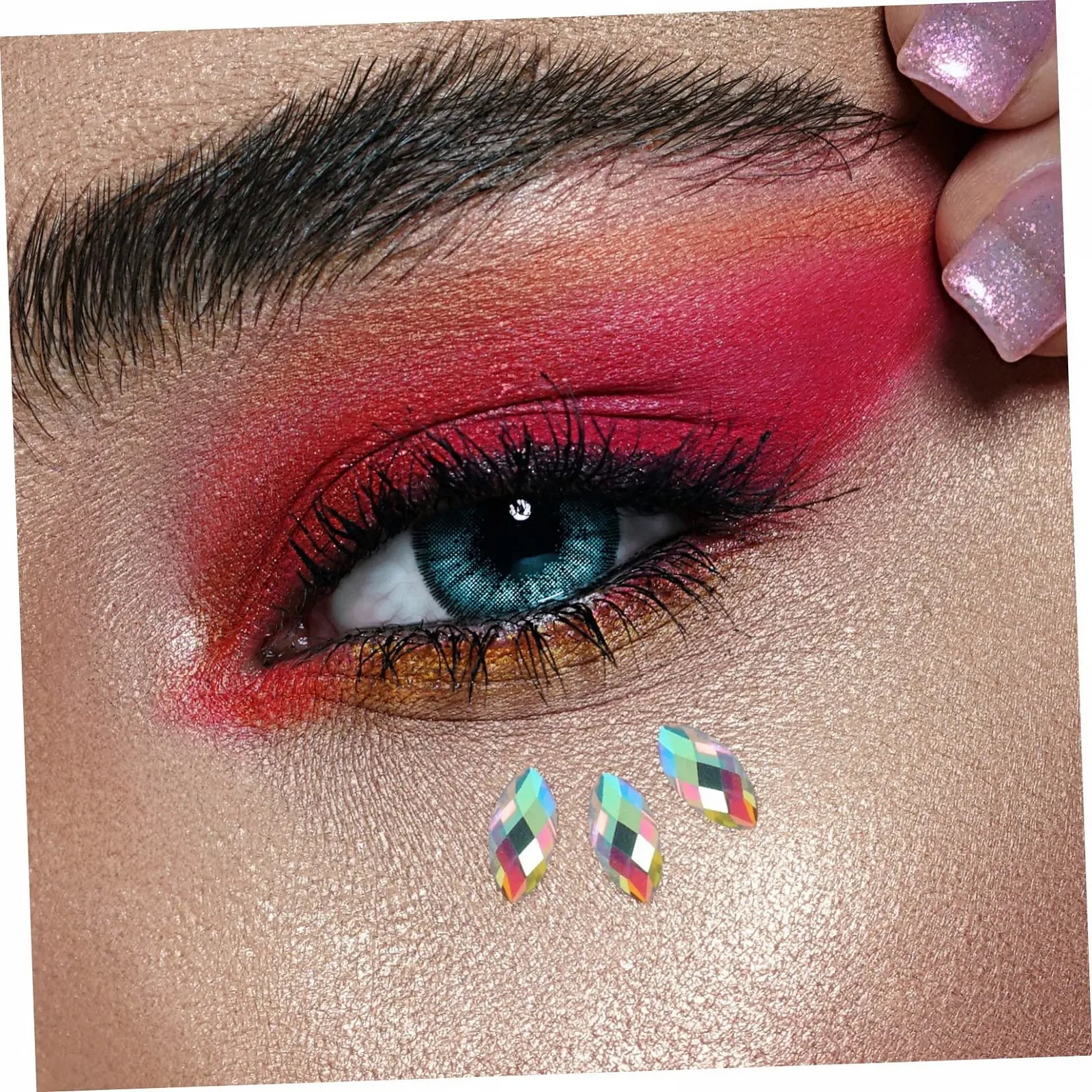 Набір Наклейки Коштовності Стрази для Марді Гра Фестивалю Листя, фото №4