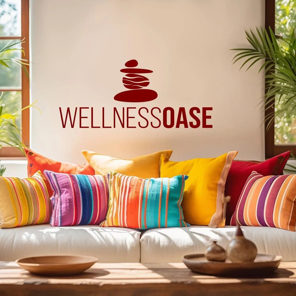 Наклейка на стіну tjapalo Wellness Oasis Stones Водостійка Чорна 100 x 46 см, фото №5