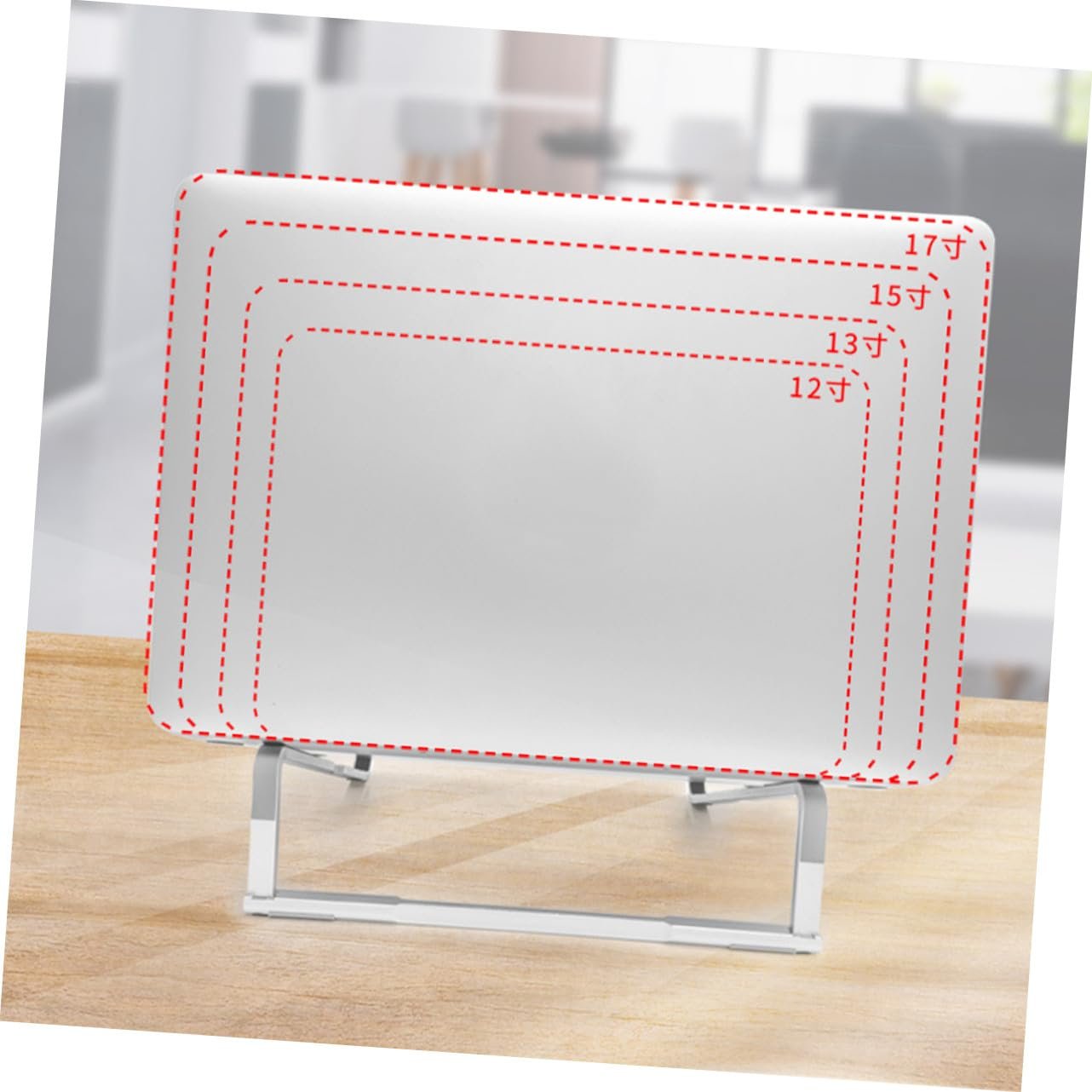 Подставка для ноутбука складная Алюминиевый сплав Портативная Легкая Настольная подставка для различных ноутбуков Компактная Серебряная, фото №7