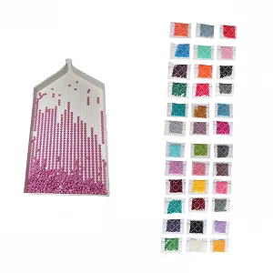 Набор для вышивания Круглые стразы 5D смола 36 цветов Аксессуары Блестящие изделия - Фото 1