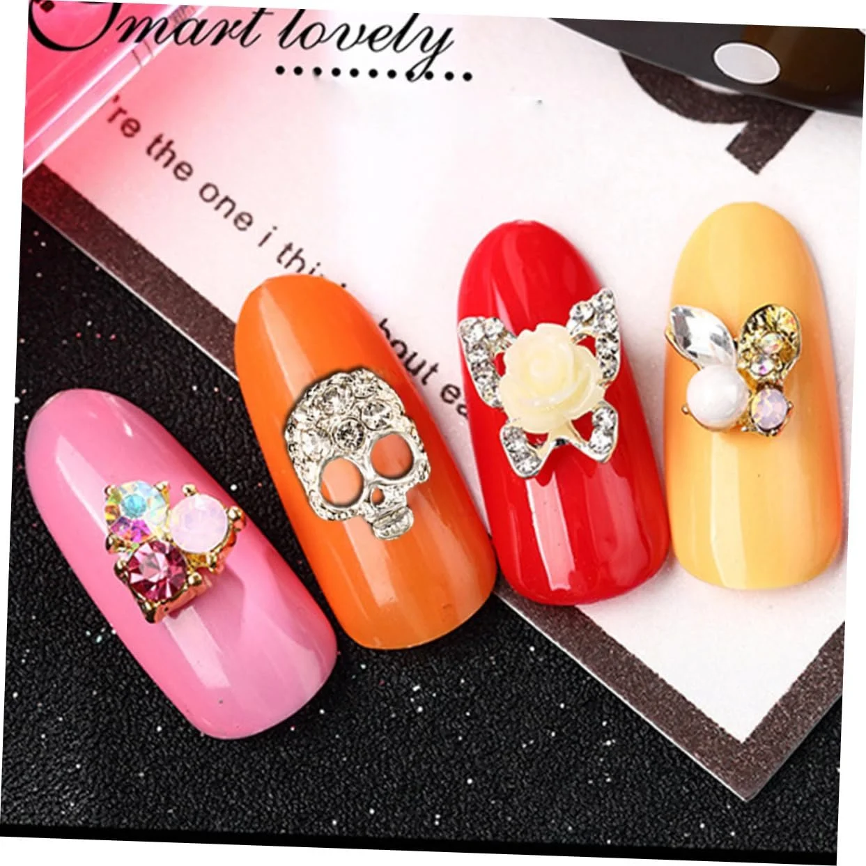 Подвески для ногтей Череп FRCOLOR 60 шт. Хэллоуин 3D из сплава, фото №9