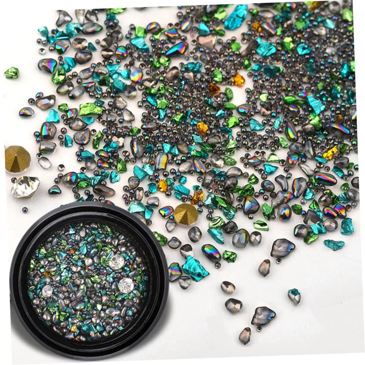 Стрази Діамантові. Багатоколірні Блискітки для нігтів, фото №3