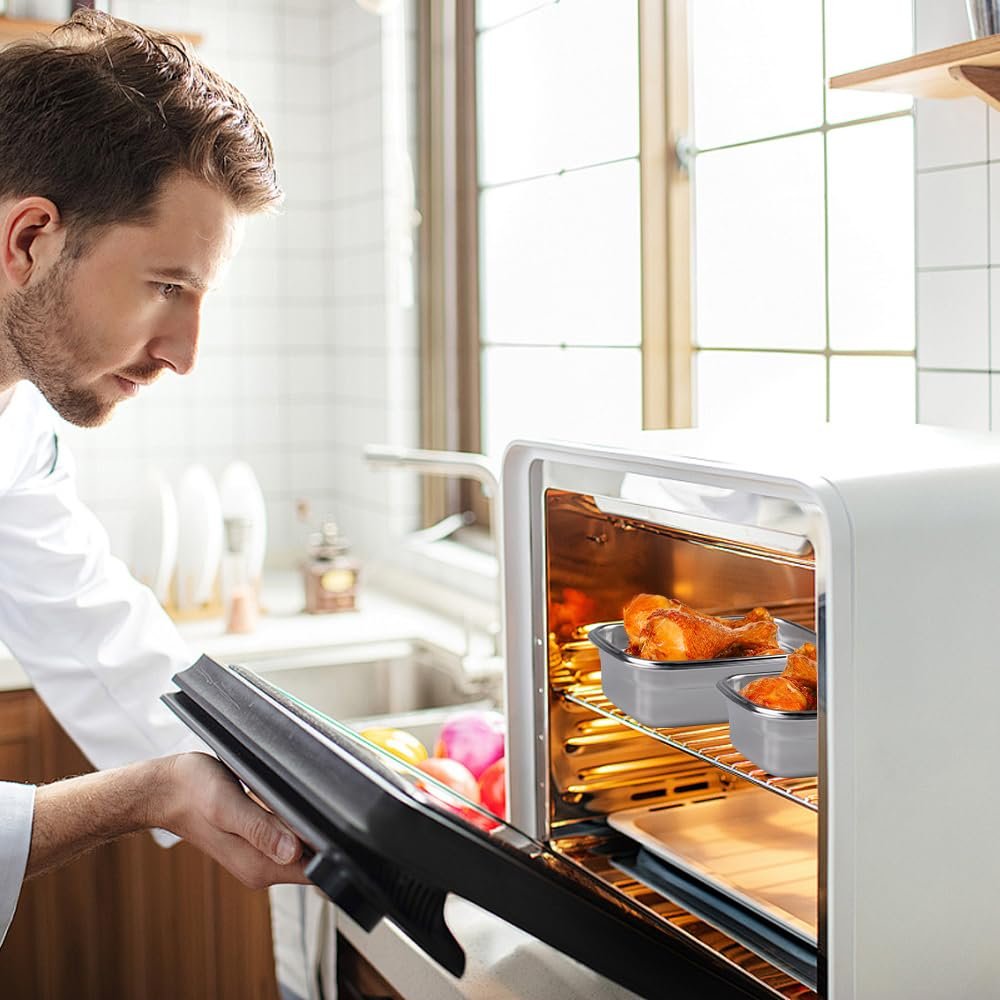 Набір контейнерів для зберігання продуктів металеві з кришками 4 шт 650 мл 16.5 x 12 x 5 см, фото №3