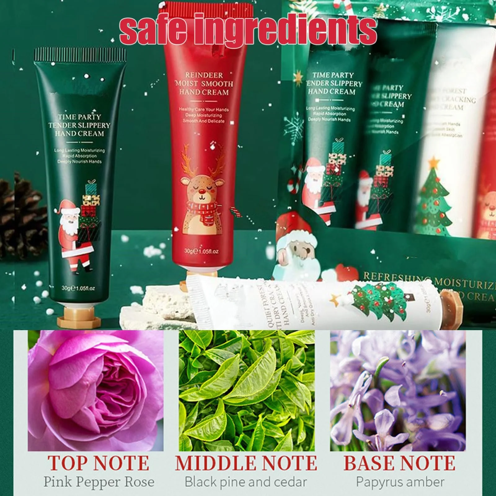 Набір Різдвяних Кремів для Рук, Міні-Набір Кремів для Рук, 5 шт, фото №2 Набір Різдвяних Кремів для Рук, Міні-Набір Кремів для Рук, 5 шт, фото №2