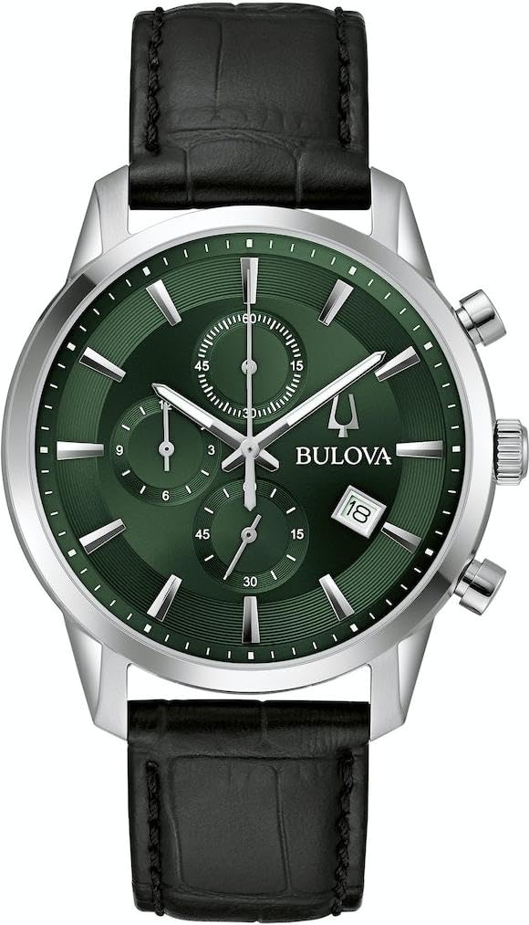 Часы Bulova Sutton Мужские Ремешок кожаный черный Диаметр корпуса 41 мм 96B413, фото №1 Часы Bulova Sutton Мужские Ремешок кожаный черный Диаметр корпуса 41 мм 96B413, фото №1