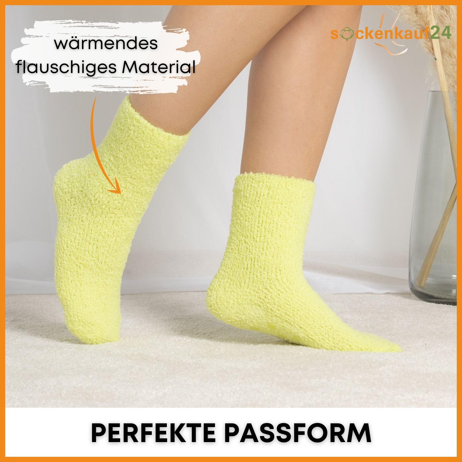 Шкарпетки з ABS sockenkauf24 Теплі Нековзкі Жіночі (6 пар), фото №4