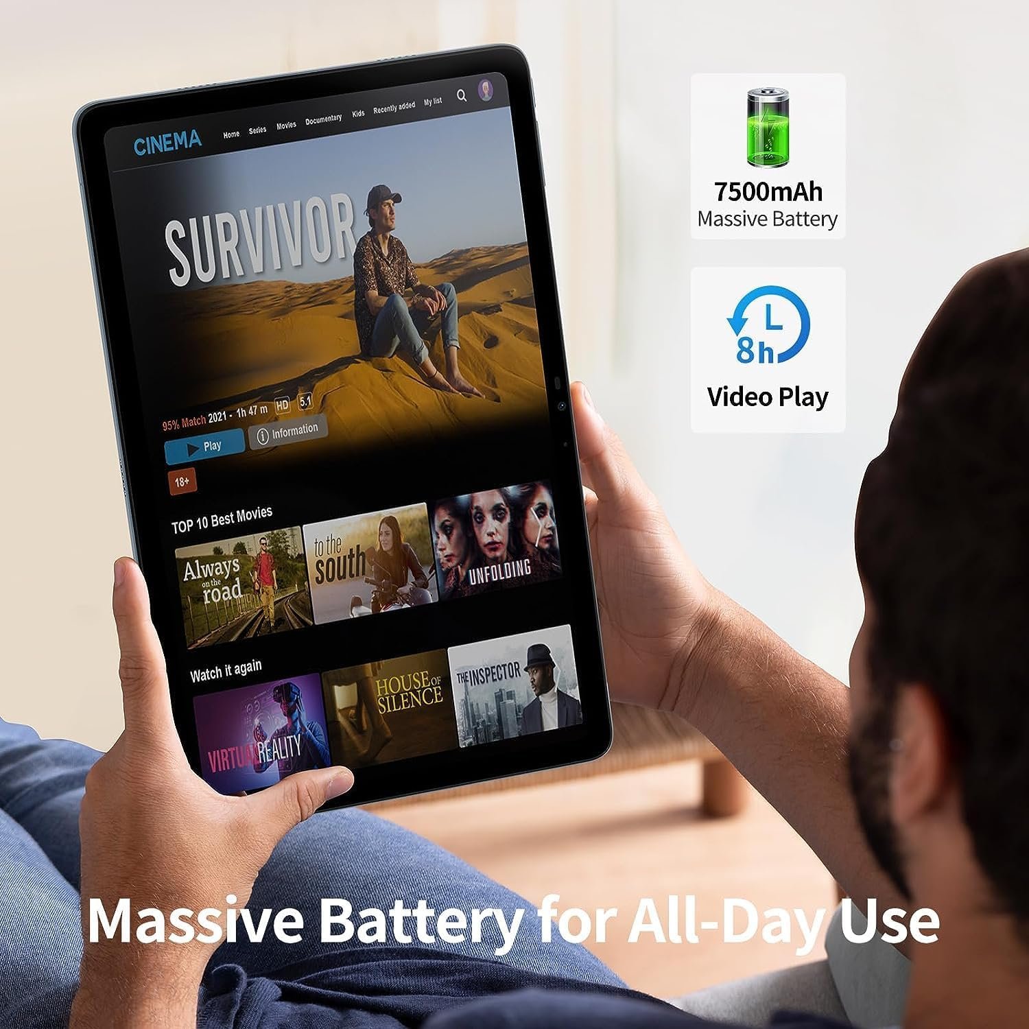 Планшет 10.4" Full HD Doogee T20S 8+7/128Gb 4G 2-SIM 8 ядер Android 13 7500 mAh Черный, фото №3 Планшет 10.4" Full HD Doogee T20S 8+7/128Gb 4G 2-SIM 8 ядер Android 13 7500 mAh Черный, фото №3