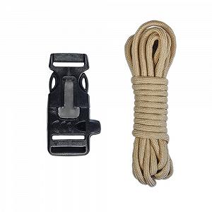 Браслет выживания Paracord, огниво/свисток, 50 см, телесный цвет - Фото 1