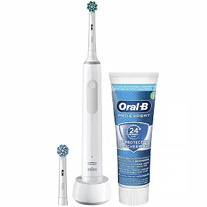 Електрична зубна щітка Oral-B PRO 3 3800 White Pro-Expert Edition з зубною пастою synthetic.ua - Фото 1
