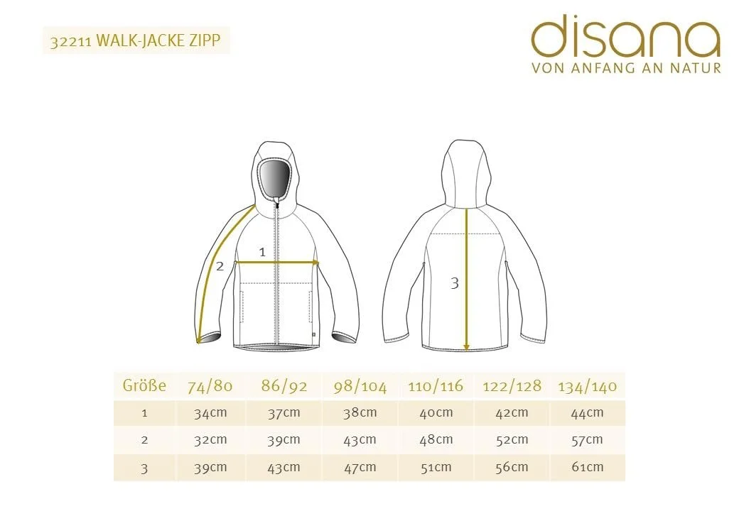 Куртка Прогулянкова Disana Zipp дитяча 100% органічна мериносова вовна дихаюча та тепла унісекс, фото №3