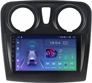 Штатная автомагнитола JUNHUA для Renault Dacia Sandero II B52 2012-2019 / 9" / Сенсорная / Apple CarPlay / Android Auto / Bluetooth / WI-FI / GPS / USB - Фото 1