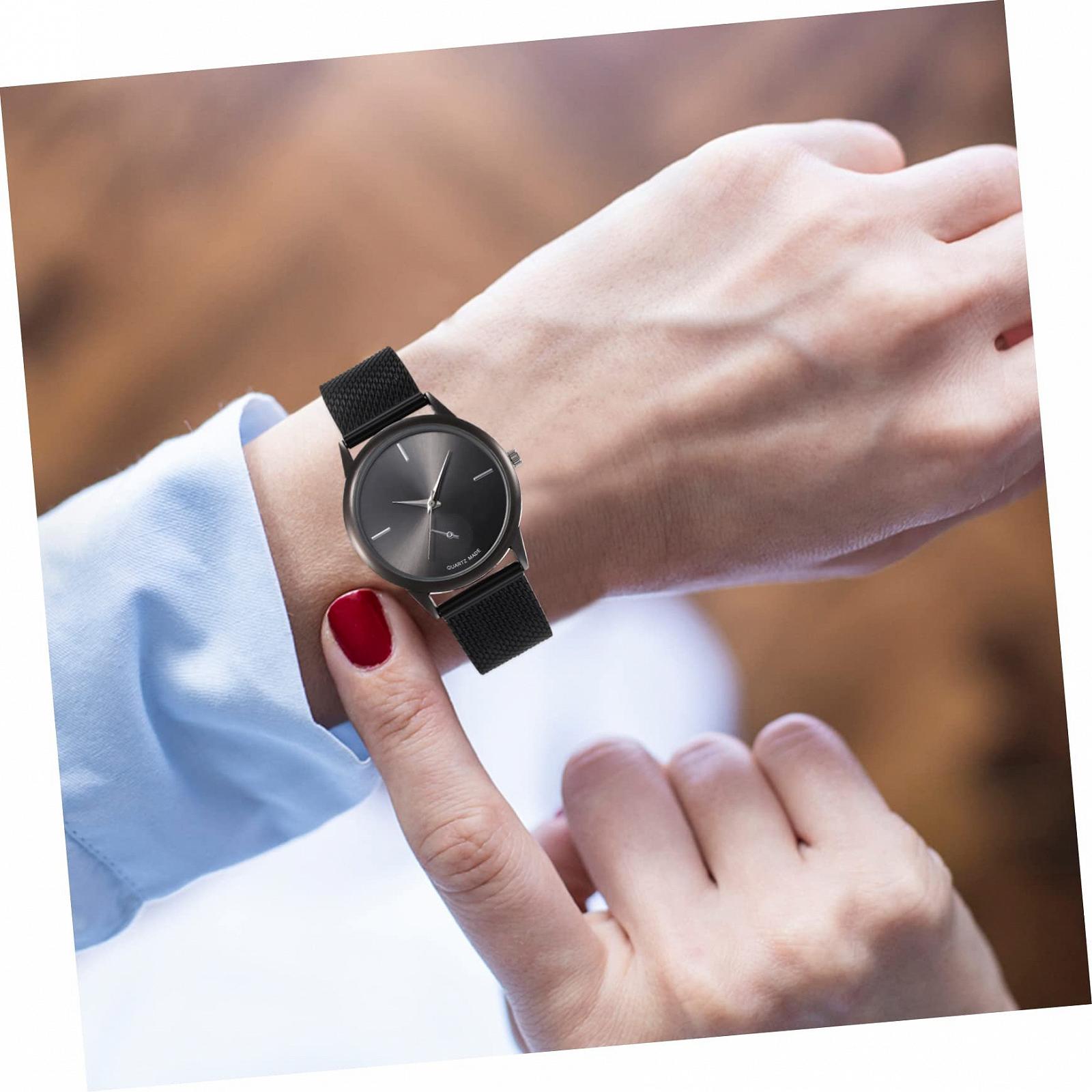 Кварцовий годинник LIFKOME для жінок жіночий кварцовий наручний годинник, чорний, фото №4