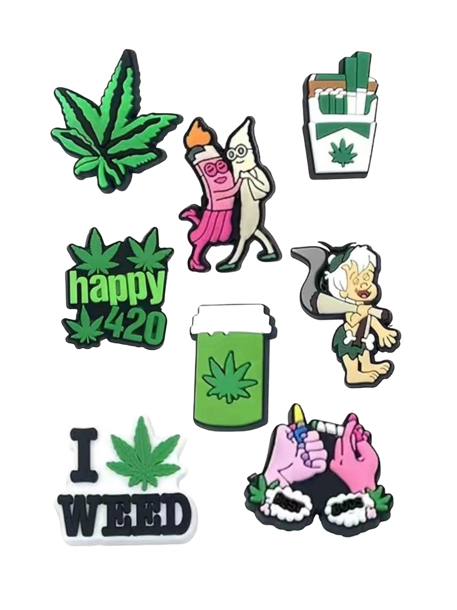 Джибитсы курение Cannabis 8 шт аксессуары Крокс украшение Dz_77_2, фото №1