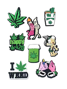 Джибитсы курение Cannabis 8 шт аксессуары Крокс украшение Dz_77_2 - Фото 1