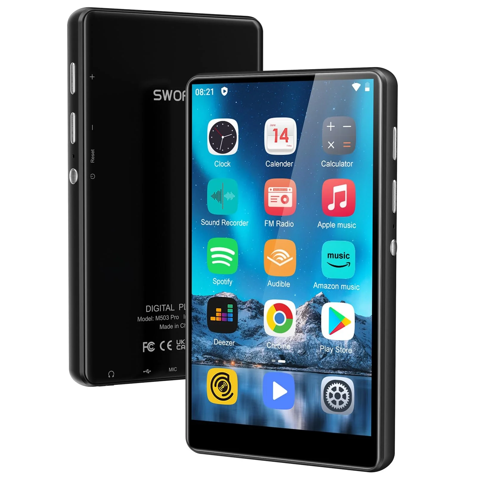 MP3 плеер SWOFY M503 Pro 80 ГБ Bluetooth и WiFi Черный, фото №1